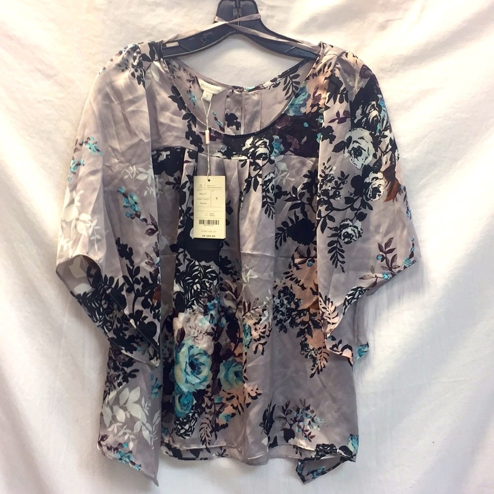 NWT Monsoon Sz Sm Flare Sleeve Top